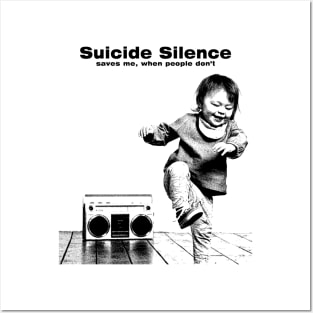 Suicide Silence Saves Me // pencil sketch Posters and Art